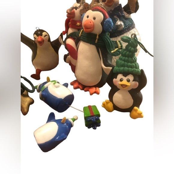 For The Love Of Penguins 9PC Christmas Ornaments All Sizes Cute & Charming - Picture 4 of 5